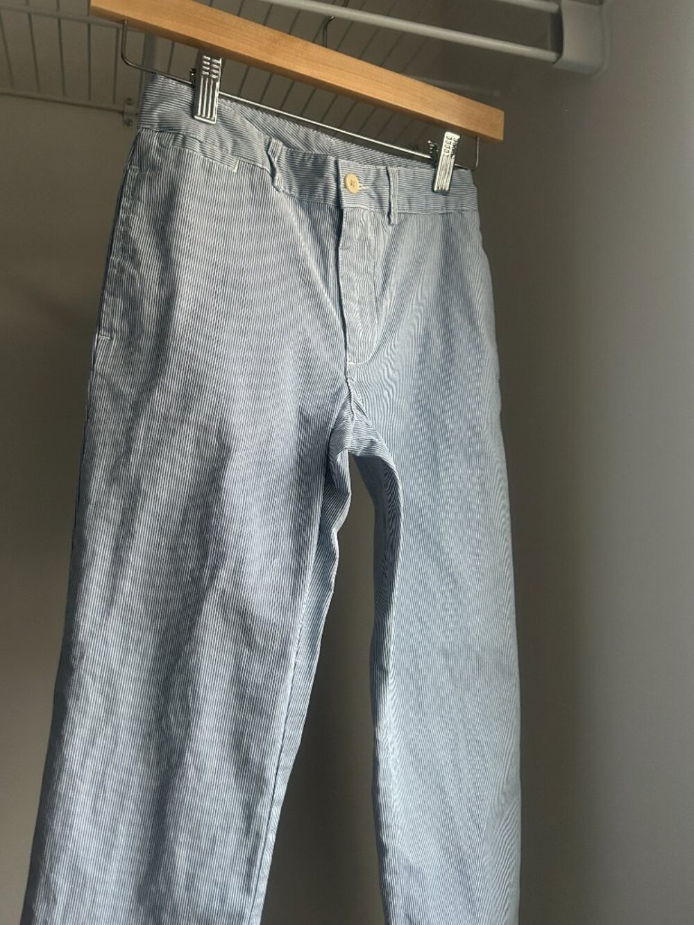Polo Ralph Lauren Boys Blue & White Seersucker Pants – Size 8 – Brand New